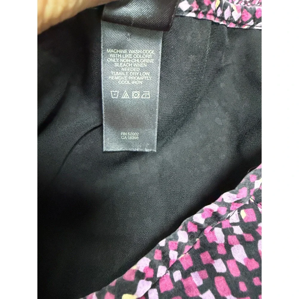 Vtg Liz Claiborne 100% Silk Purple Mosaic Flounce Hem Skirt Y2K Whimsigoth 8